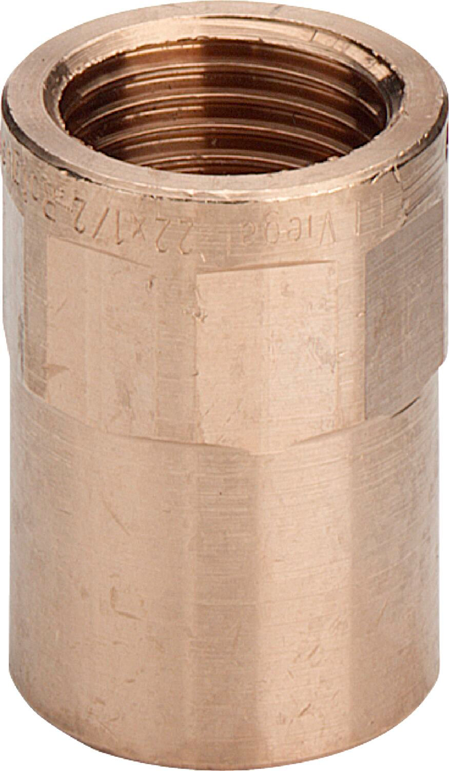 Переход на резьбу Viega В 22 x 3/4" бронза модель 94270G