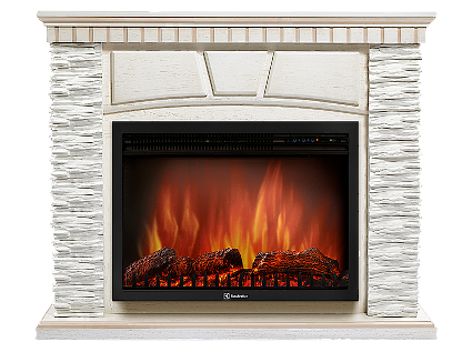 Портал Firelight Porto 30U угловой (камень белый, шпон белёный дуб)