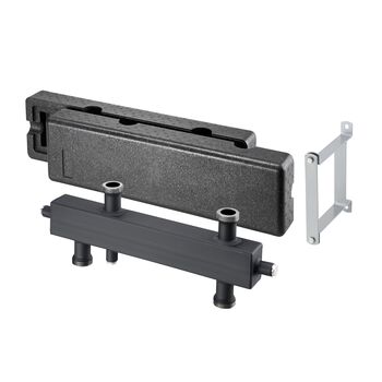 Гидравлическая стрелка OVENTROP DN25 с изоляцией и настенным крепежом на 2 отопительных контура