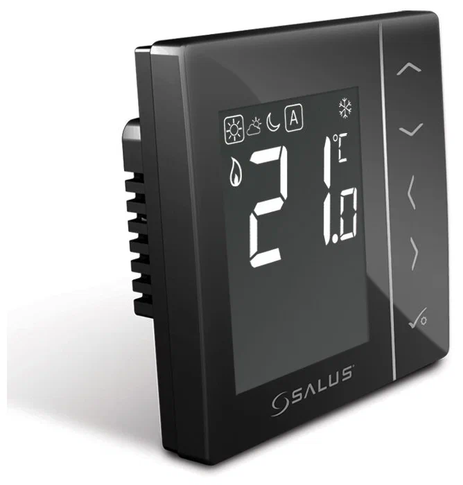 Терморегулятор Salus проводной встраиваемый с функцией NSB с экраном LCD 230В черный