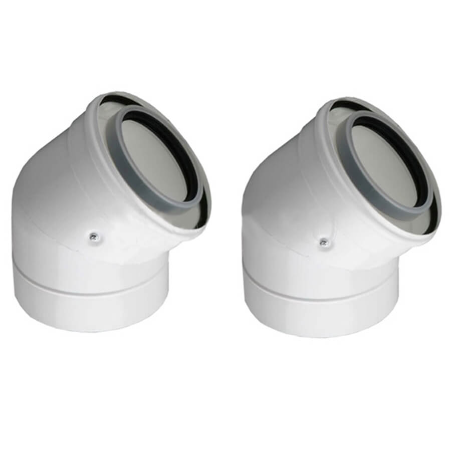 Колено 45° De Dietrich 60/100 мм (2шт)