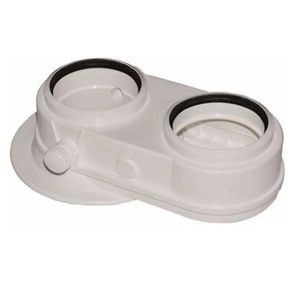 Переходник Bi-Flux De Dietrich 60/100 на 2x80 мм DY868