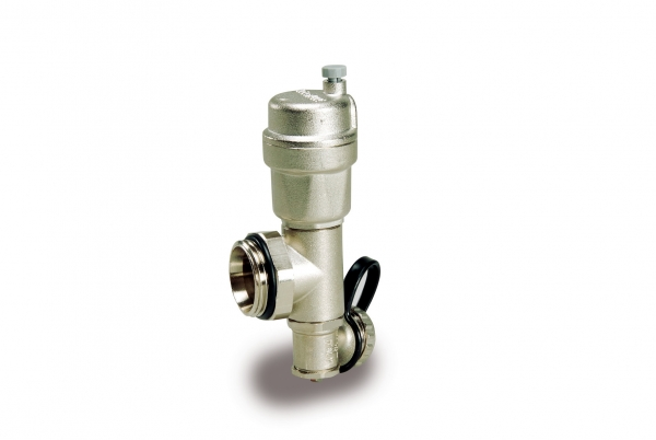 Концевой узел Luxor СА483/А 1" для коллектора с автоматическим воздухоотводчиком и краном слива воды