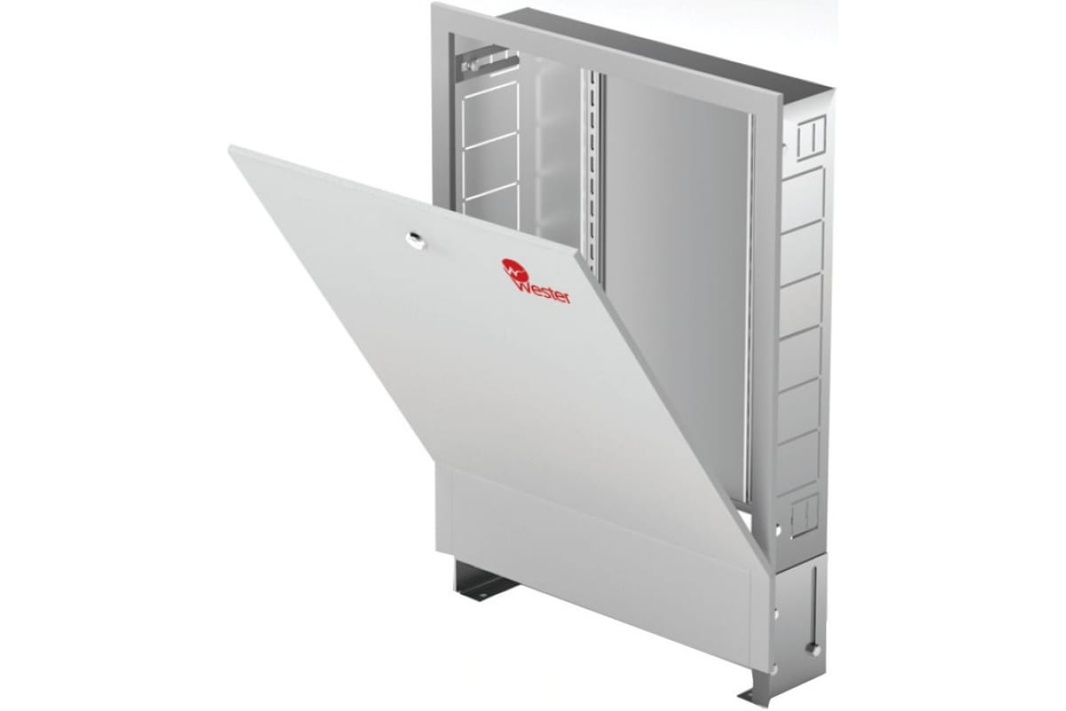 Шкаф коллекторный встраиваемый Wester ШРВ-1 450х120-180х648-711мм