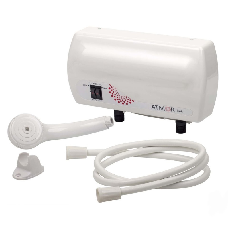 Проточный электрический водонагреватель Ariston Atmor Basic 3,5 (душевая лейка)