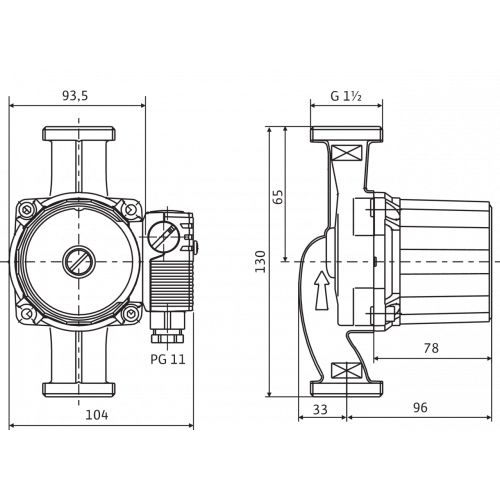 Циркуляционный насос Wilo Star-RS 25/6-130-RK (без гаек)