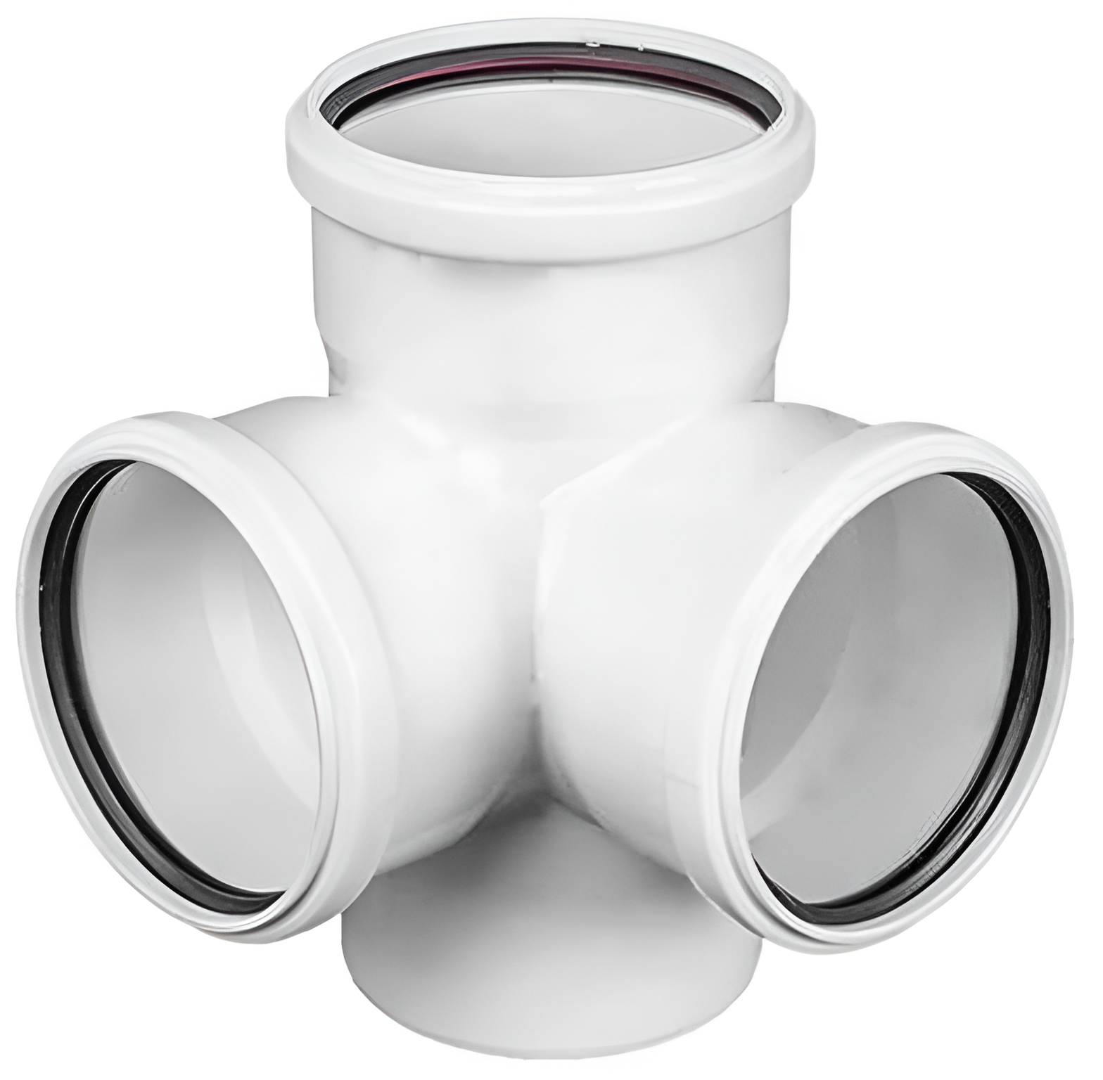 Крестовина двухплоскостная РосТурПласт PP-M Дн110х110х110х87° бесшумная канализация (белый)