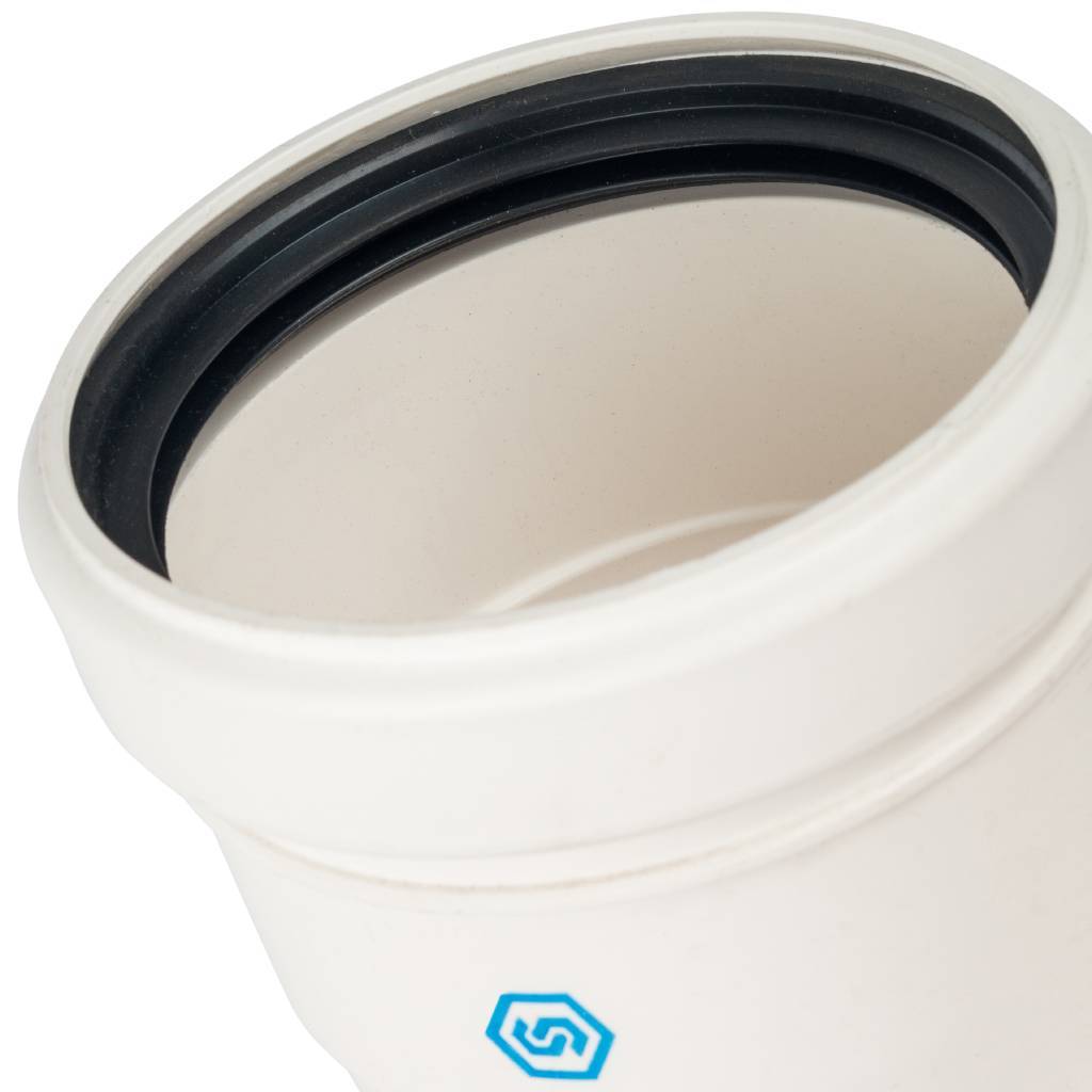 Угол STOUT 87° DN80 м/п конденсац. с инспекцией PP-FE