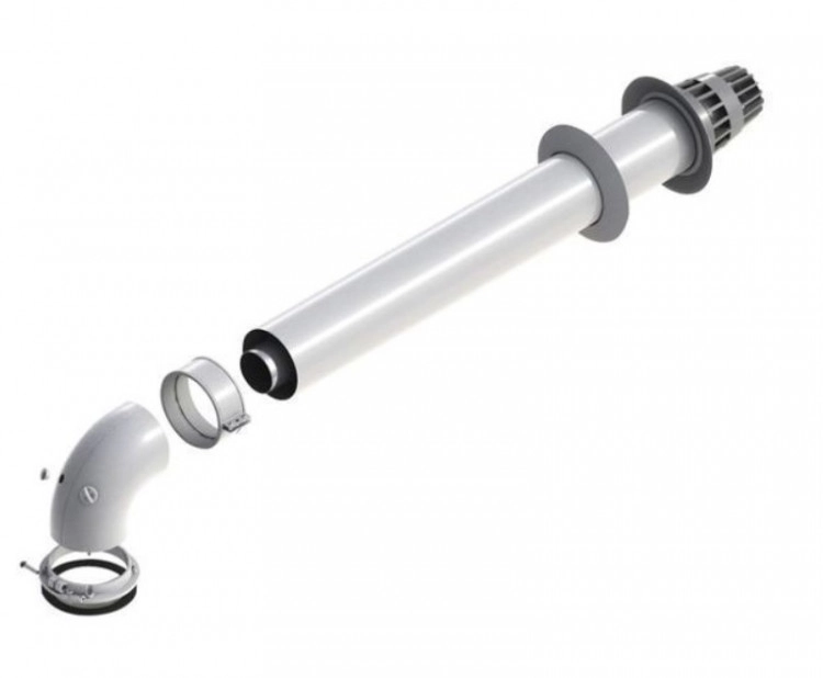 Горизонтальное коаксиальное окончание De Dietrich 60/100 мм L=800 мм DY908