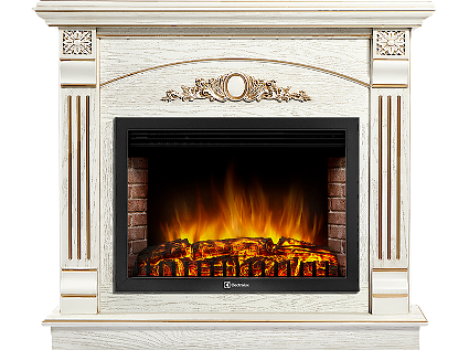 Портал Firelight Barocco 30 (шпон белый дуб с золотой патиной)