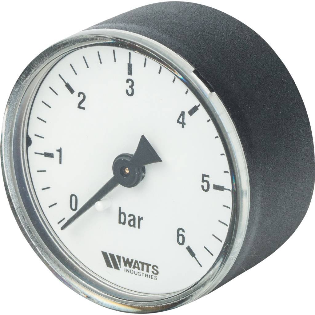 Watts F+R100(MDA) 50/6x1/4" Манометр аксиальный 50мм, 0-6 бар