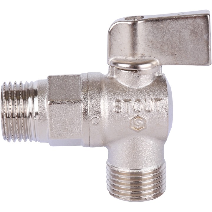 STOUT Кран шаровой угловой для бытовой техники 1/2"