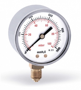 Watts Манометр на газ F+R260 MRSC 63 (1/4",250мбар)