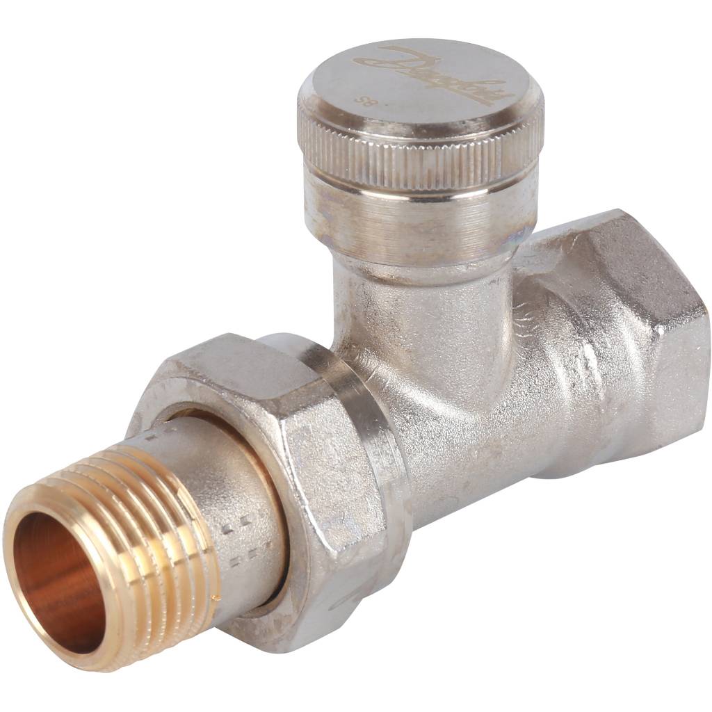 Запорный клапан Danfoss RLV-15 1/2" прямой на обратку для бокового присоединения