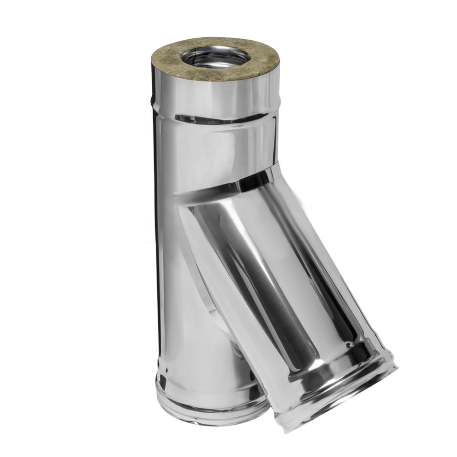 Сэндвич-тройник Ferrum 135° (430/0,8мм + нерж.) D115х200