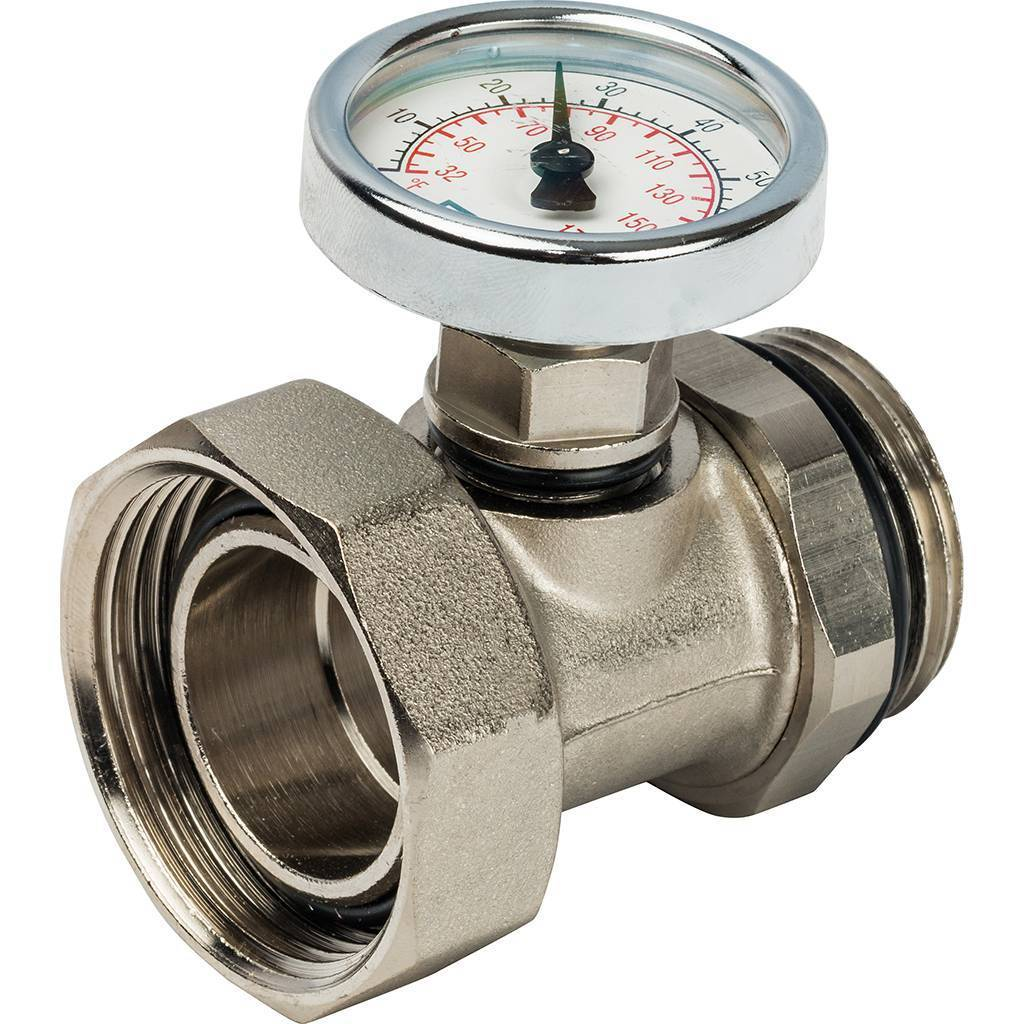 Фитинг LUXOR CR 499 1" НГ с термометром для коллектора CD