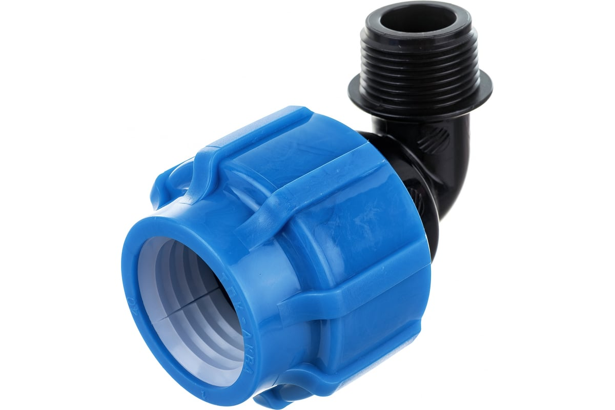 Отвод компрессионный ТПК-АКВА ПЭ Дн40х1"х90° НР