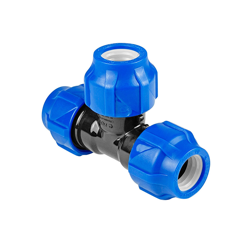 Тройник компрессионный VALFEX ПНД Дн32 Ру16