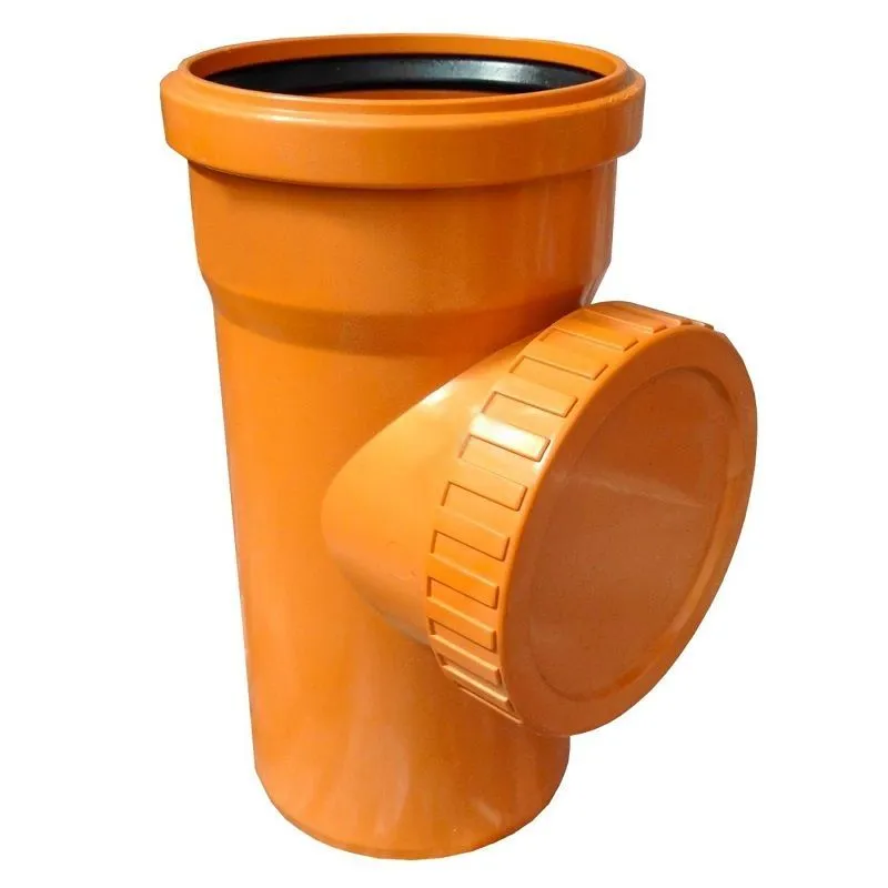 Ревизия VALFEX PP-B Дн110 с крышкой для наружной канализации (рыжий)