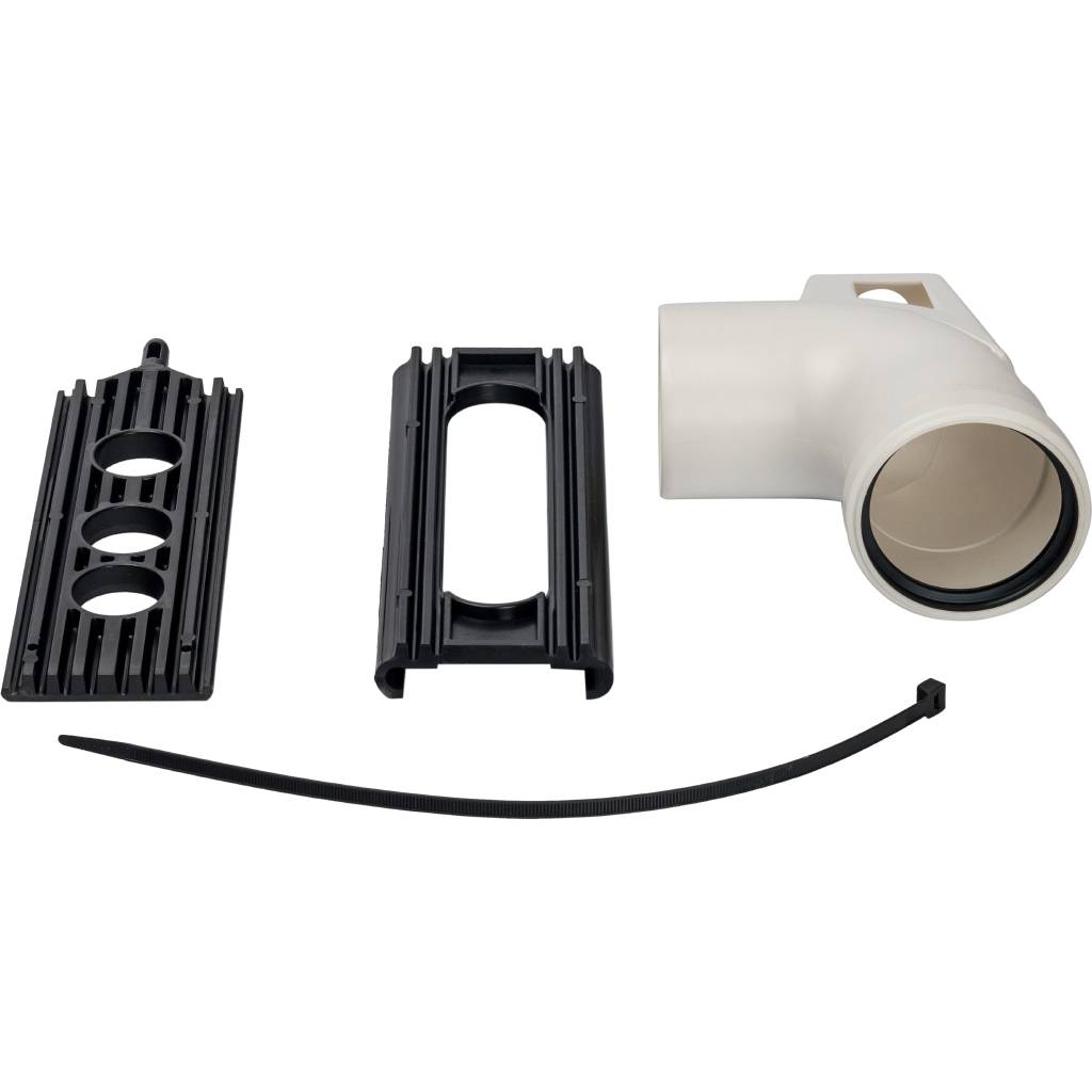 Угол STOUT 87° DN80 м/п конденсац. с кронштейном PP-FE