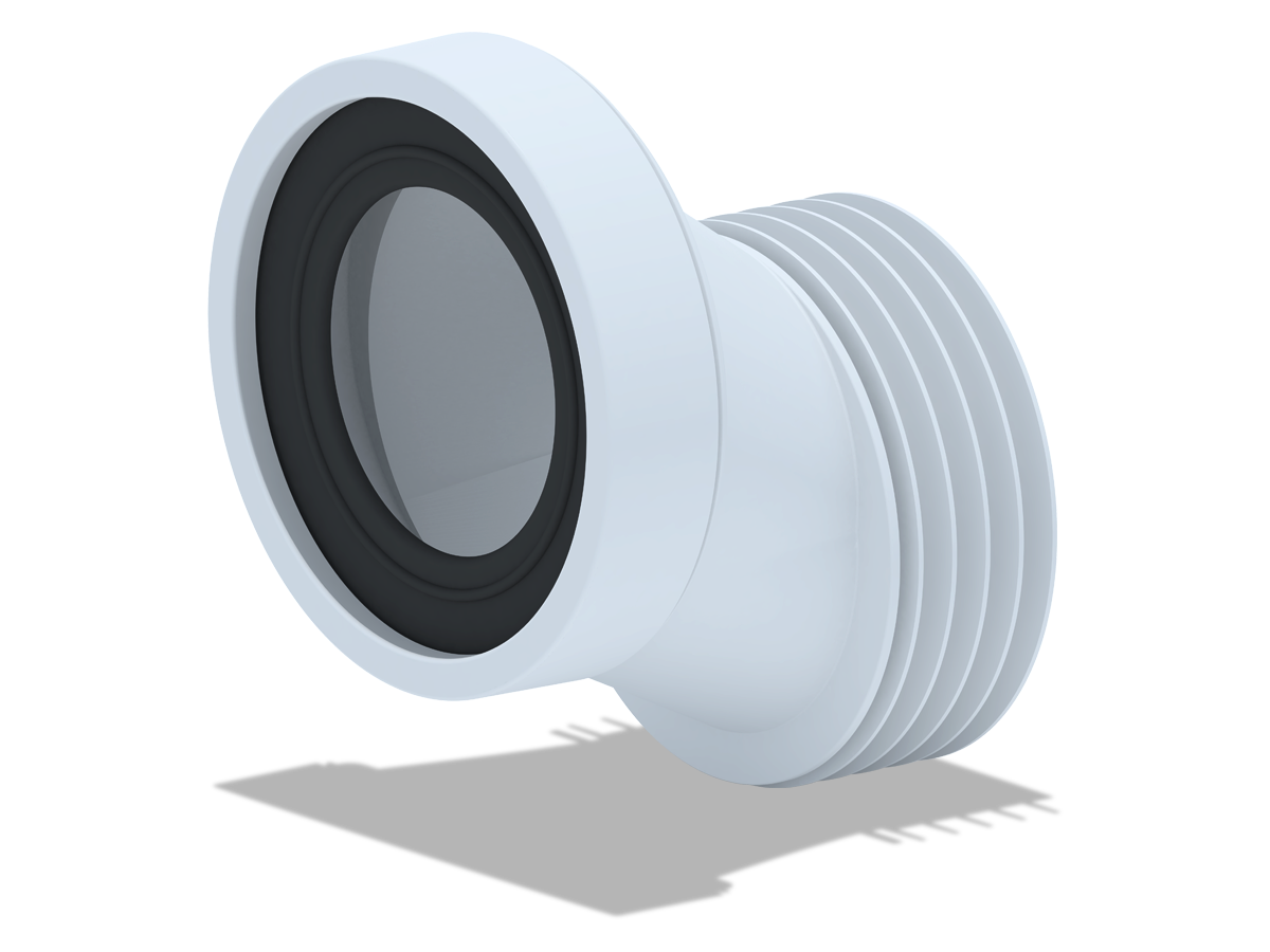 Эксцентрик жесткий АНИ Пласт 40 мм, выпуск 110 мм (для чугунных труб) для унитаза W0420