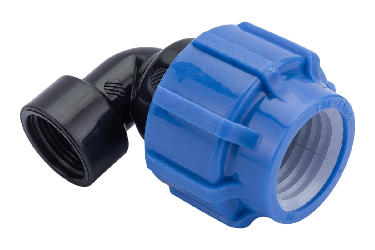 Отвод компрессионный ТПК-АКВА ПЭ Дн40х1"х90° ВР