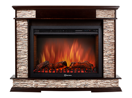 Портал Firelight Scala 30 (камень сланец скалистый бурый, шпон тёмный дуб)