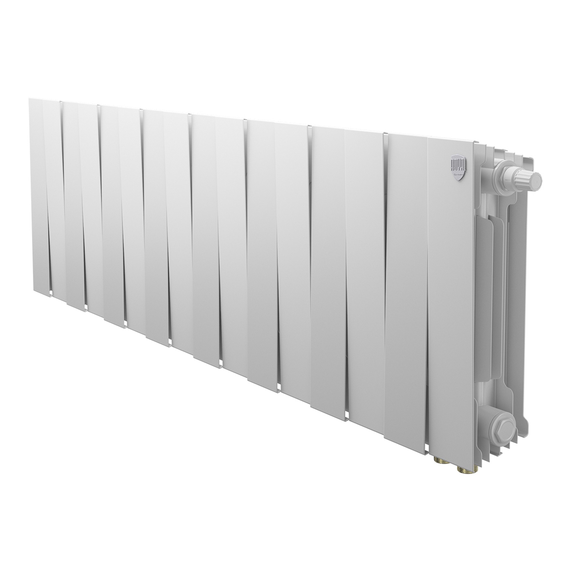 Радиатор биметаллический Royal Thermo PianoForte 300 Bianco Traffico VDR80 - 16 секций нижнее правое