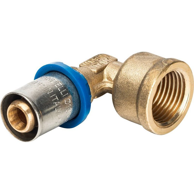 Угольник 90° Prandelli Multyrama 20х2,0x1/2" ВР профиль H, TH, U для металлопластиковых труб