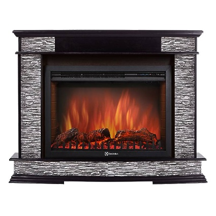 Портал Firelight Scala 26/30 (сланец скалистый серый, шпон венге)