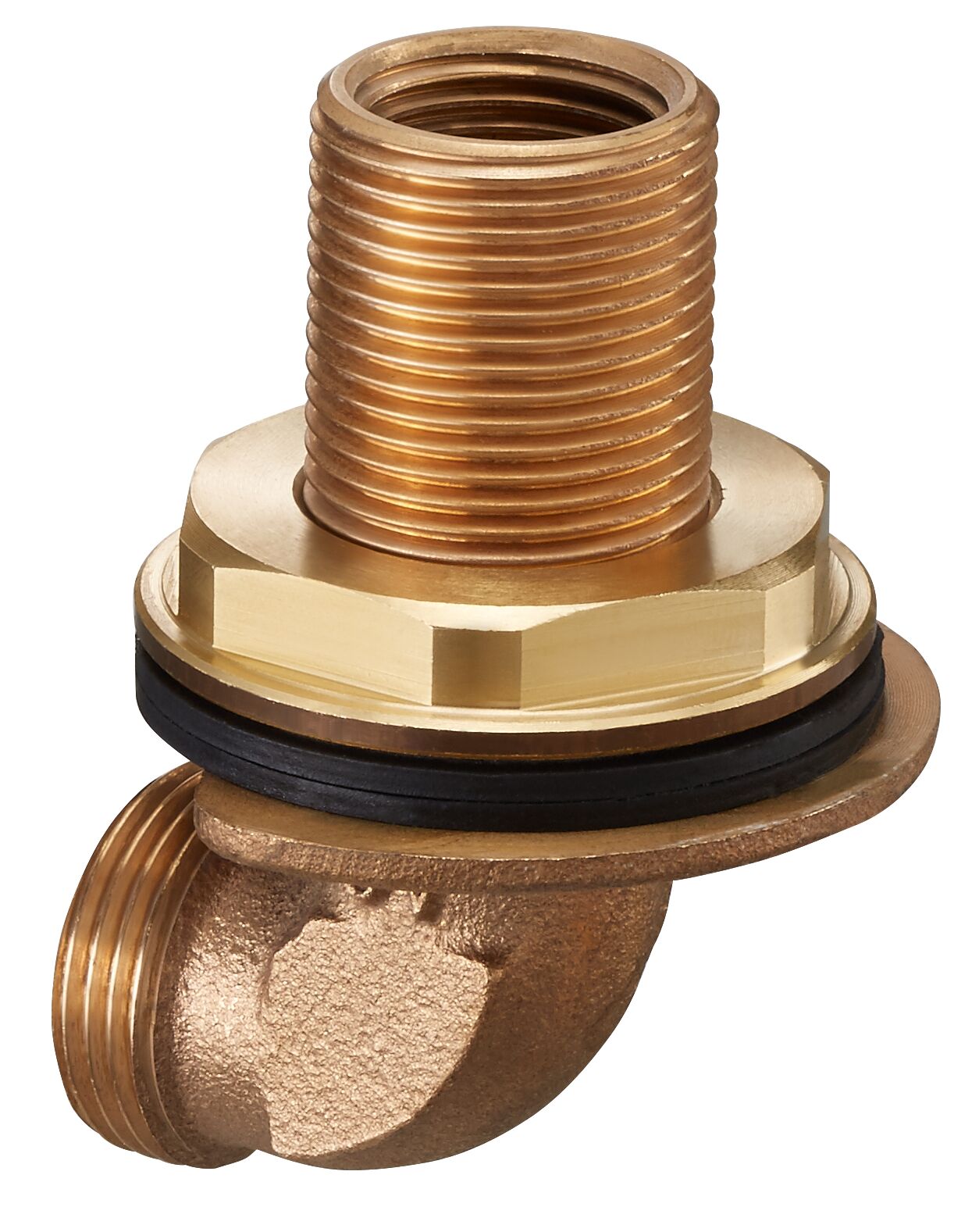 Угольник OVENTROP Cofit S 3/4"х1/2" 90° Н ЕК-В бронза (RX) для прохода через стену