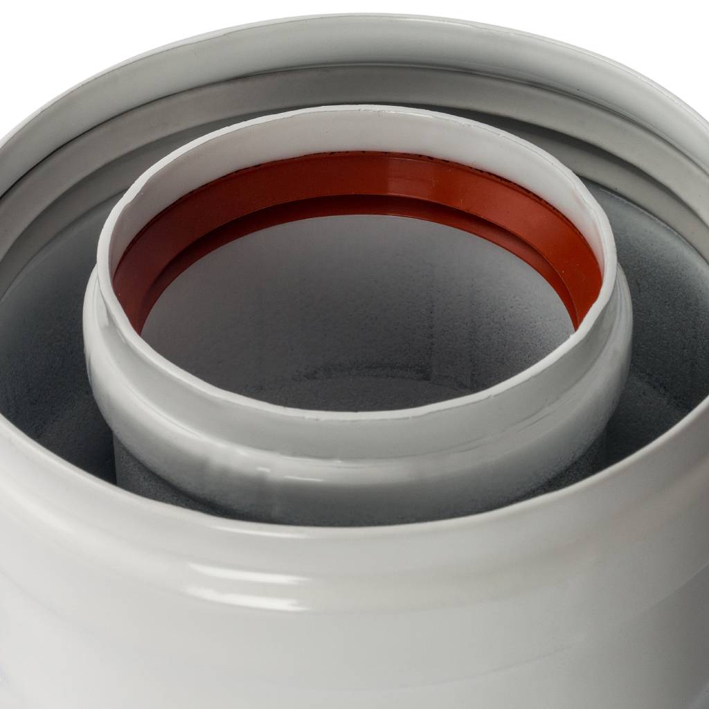 Адаптер STOUT DN60/100 вертикальный коаксиальный (совместимый с Baxi,Viessmann)