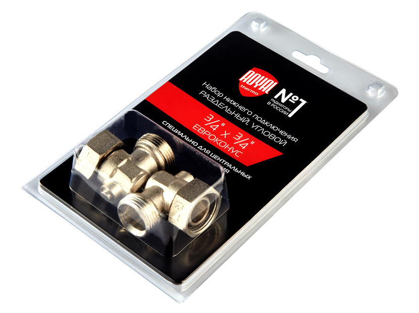 Набор нижнего подключения Royal Thermo 3/4х3/4ЕК угловой раздельный