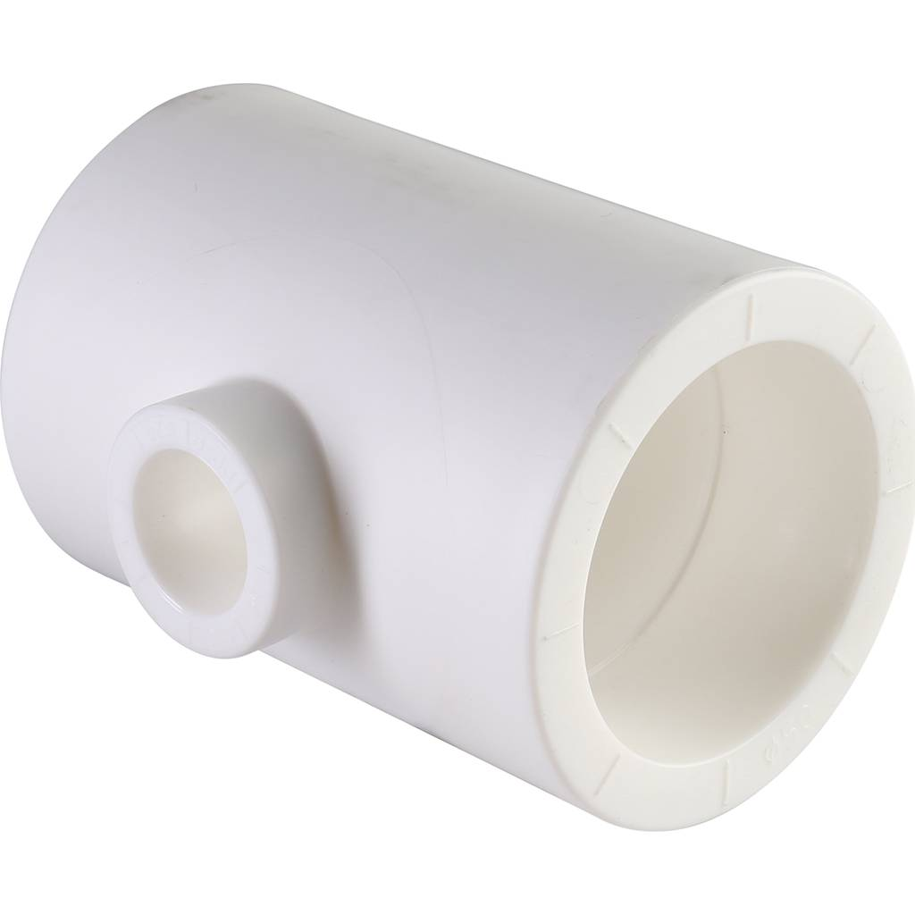 Тройник переходной Политэк 50x20x50 для полипропиленовых труб (сварка) белый