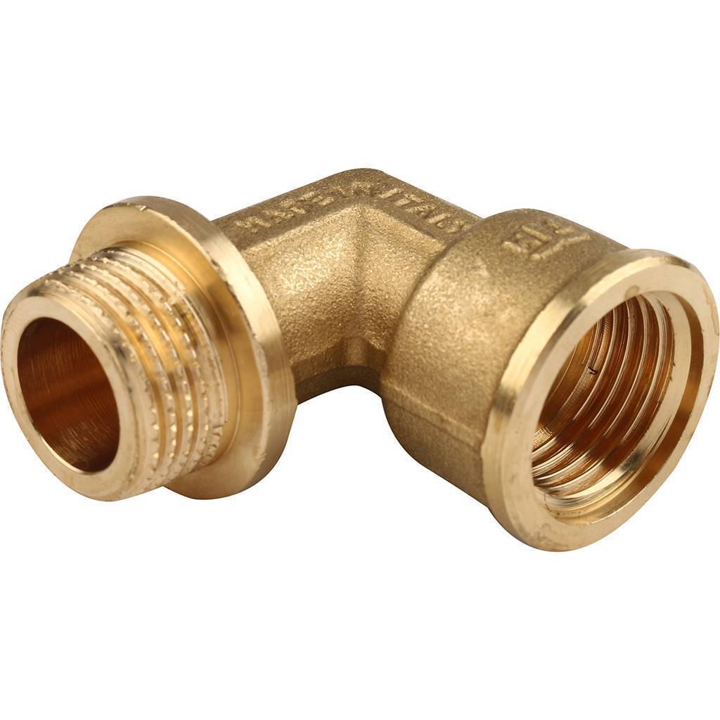 Угольник TIEMME 1/2х1/2 НВ с упором