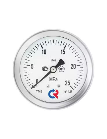 Манометр гидрозаполненный Росма ТМ-320Т.10 Дк63мм 0-0,6 МПа кл.1,5 G1/4" глицерин (осевой)