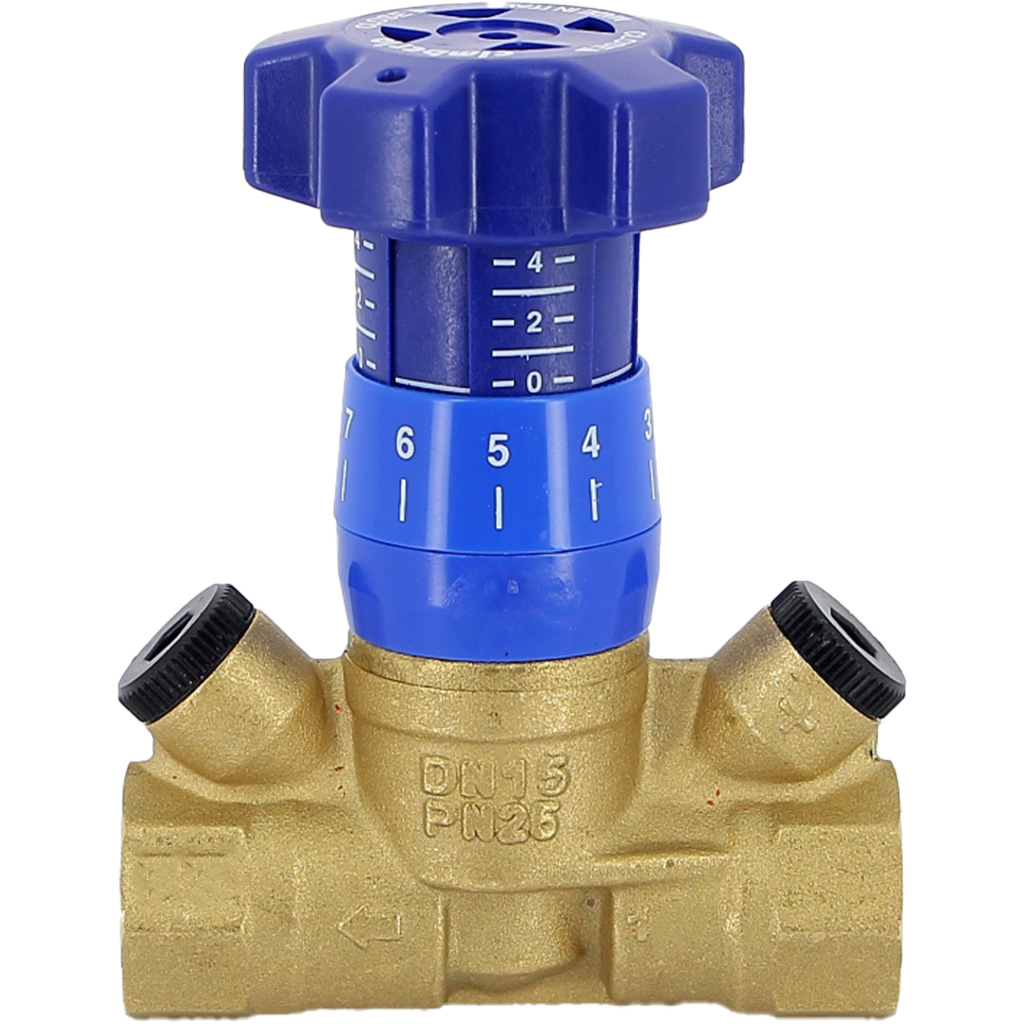 Клапан балансировочный Cimberio CIM 787R Ду20 Rp3/4" Ру25 ВР Kvs=2,87м3/ч ручной без ниппелей