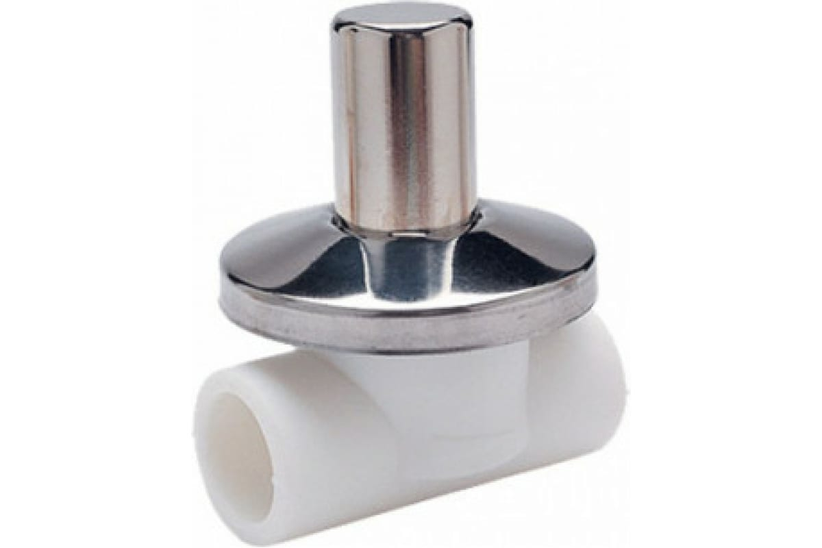 Вентиль 90° РосТурПласт PP-R Дн25 Ру25 с хромированной ручкой