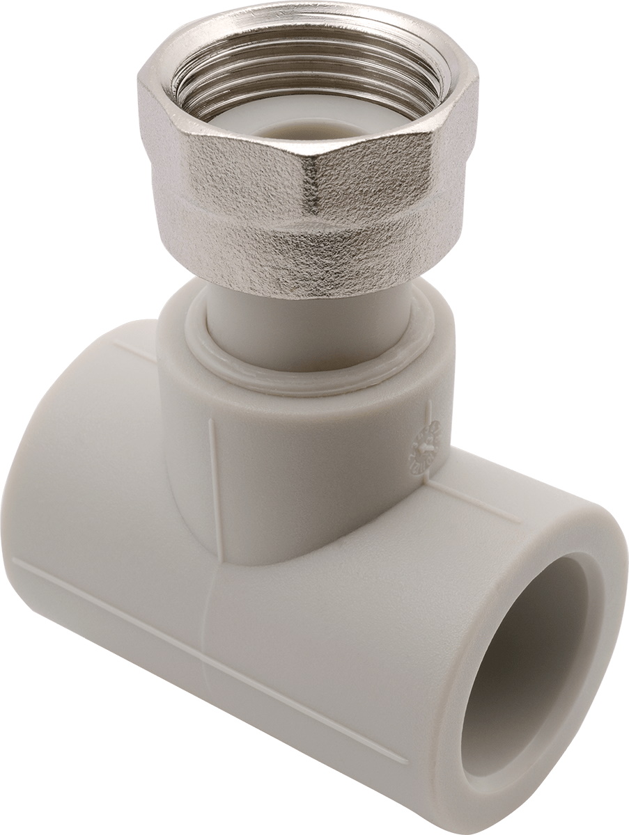 Тройник AlcaPipe PPR 32x3/4"x32 с накидной гайкой AB228032034