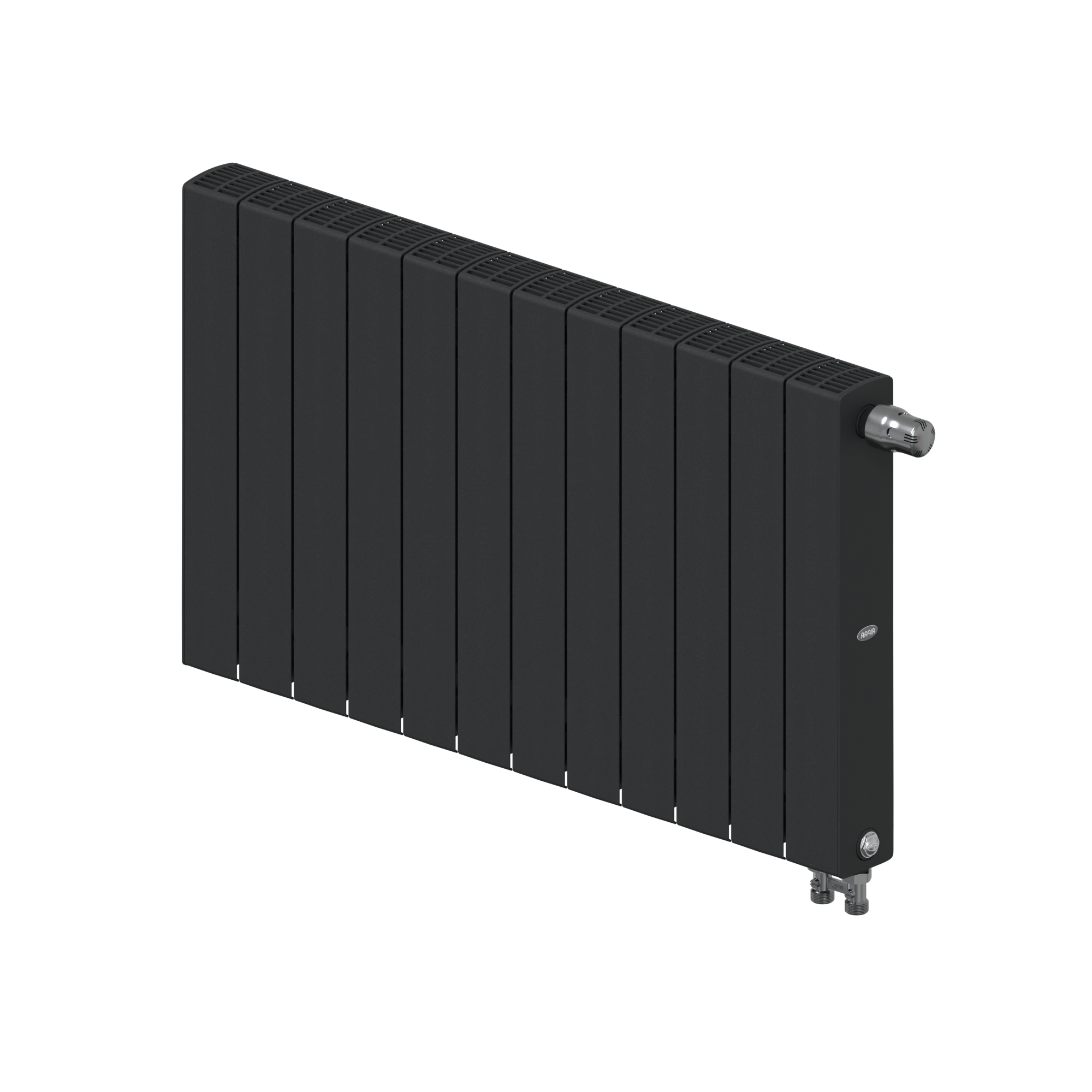 Радиатор биметаллический RIFAR SUPReMO VENTIL 500 12 секций нижнее правое подключение (Антрацит)