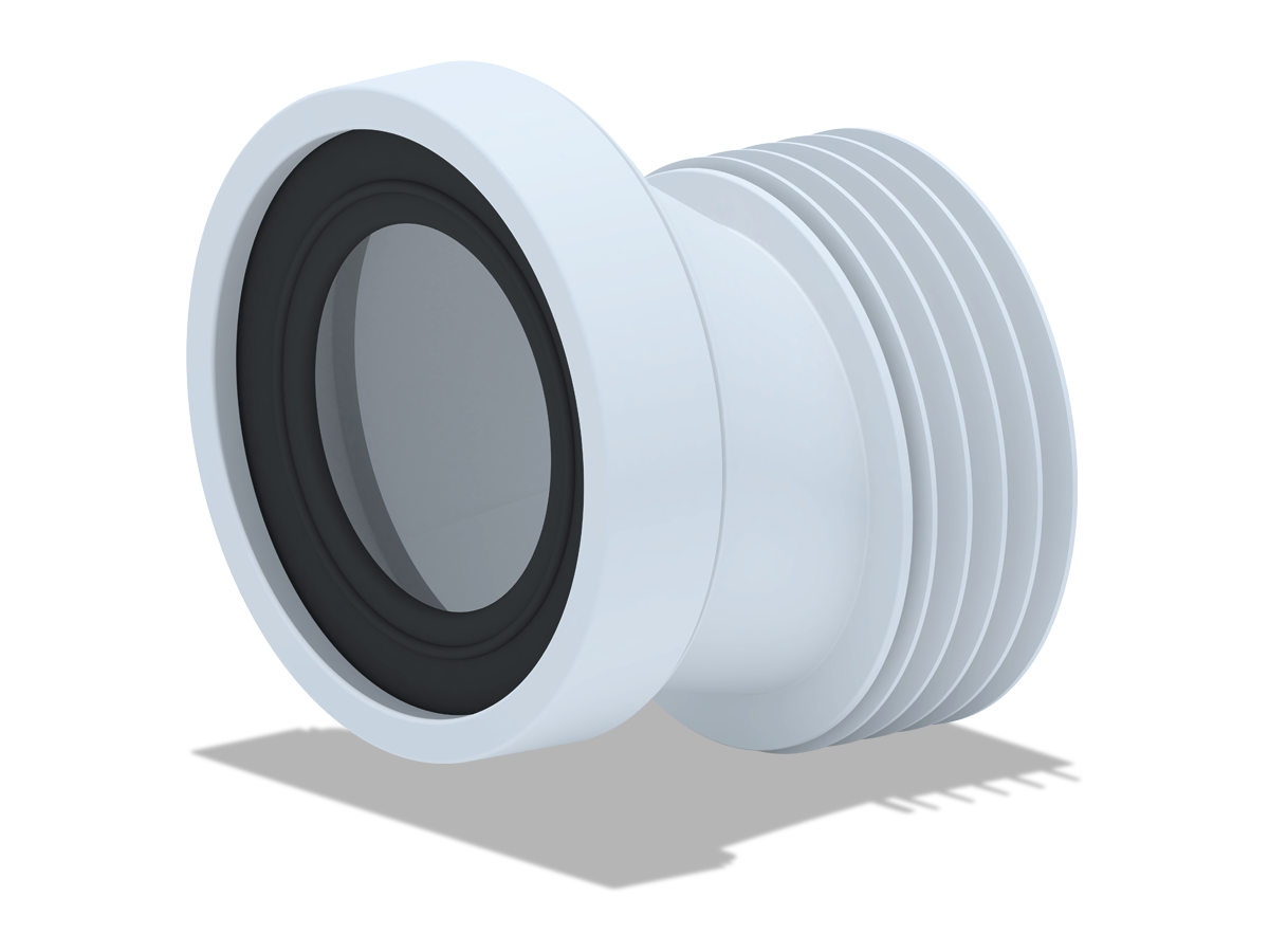 Эксцентрик жесткий АНИ Пласт 20 мм, выпуск 110 мм (для чугунных труб) для унитаза W0220