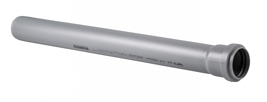 Труба канализационная РосТурПласт PP-H Дн110х2,7 L=0,25м (серая)