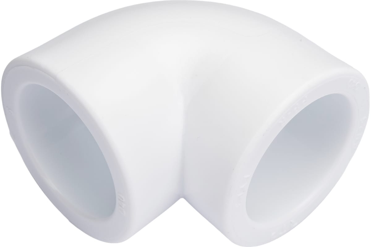 Угольник 90° РосТурПласт PP-R Дн40 (белый)