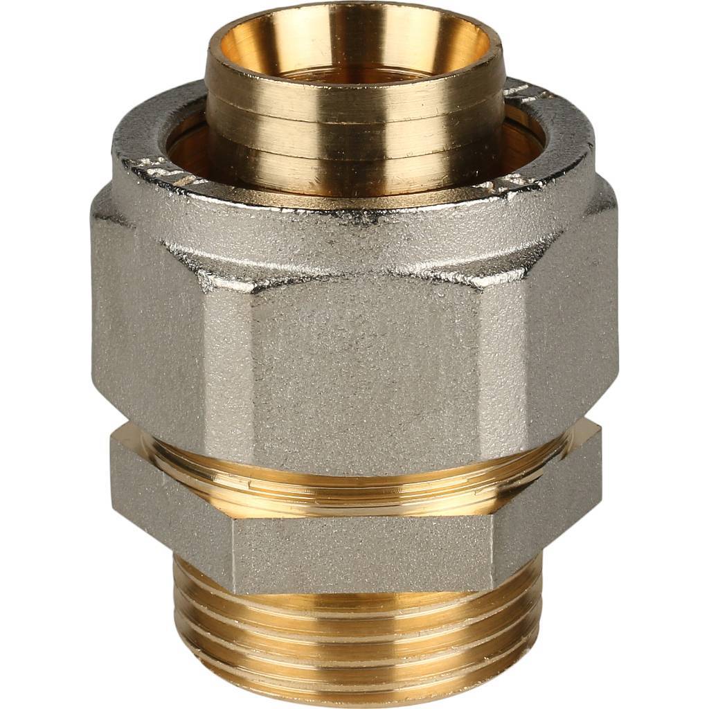 Переходник STOUT 1"х32 с наружной резьбой для металлопластиковых труб (винтовой)