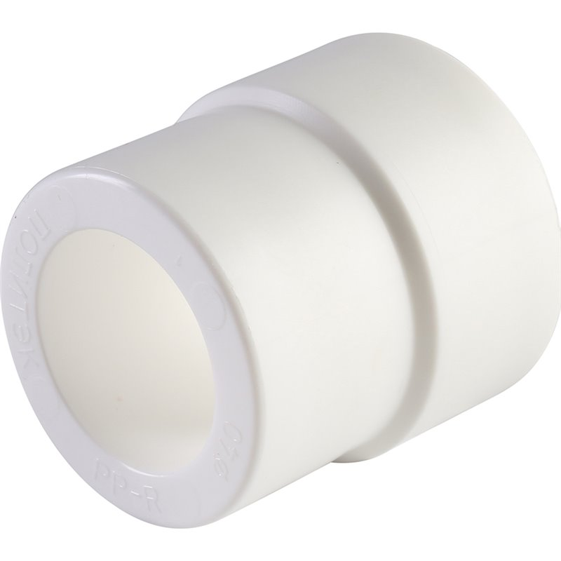 Муфта переходная Политэк 40х32 внутренняя/наружная для полипропиленовых труб (сварка) белая