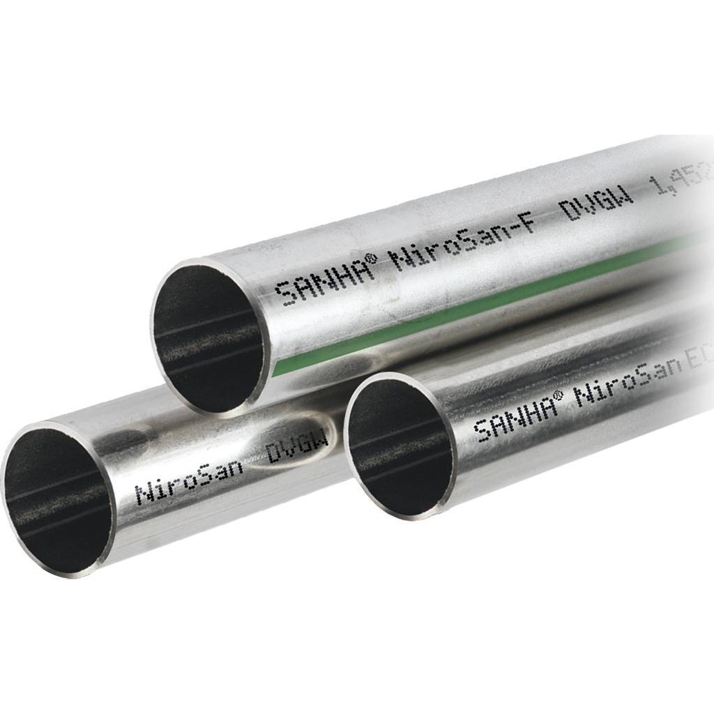Системная труба SANHA NiroSan ECO 22x0,7 (штанга 6м) 9600