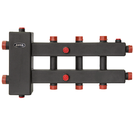 Гидроразделитель ZOTA с коллектором горизонтальный 5 контуров (до 70 кВт)