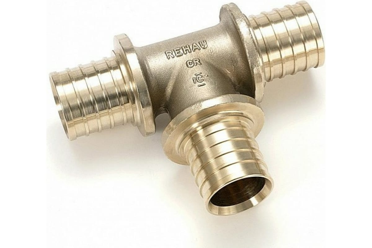 REHAU Тройник латунный серия 1 - 75-25-75