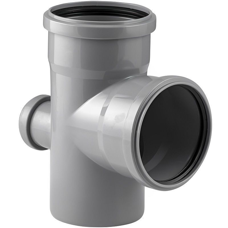 Крестовина одноплоскостная РосТурПласт PP-H Дн110х110х50х87° (серый)