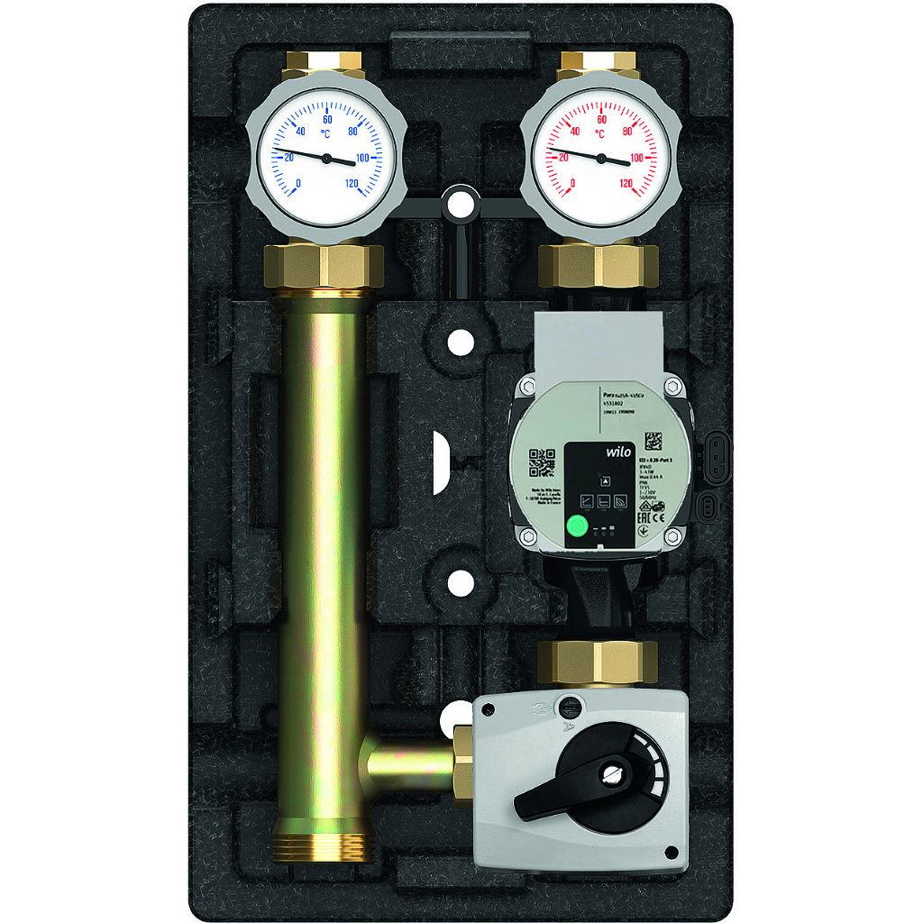 Насосная группа Meibes MK 1" с насосом Wilo PARA SC 7.0 со смесителем (с сервоприводом 220В)